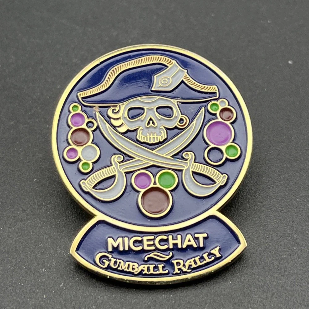 Disneyland MiceChat Gumball Rally Pirates Of The Caribbean Lapel Hat Pin‎